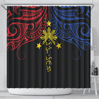 Philippines Heritage Shower Curtain Baybayin Philipinas Sun