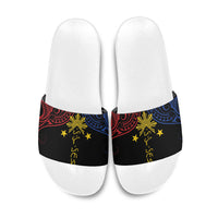 Philippines Heritage Slide Sandals Baybayin Philipinas Sun