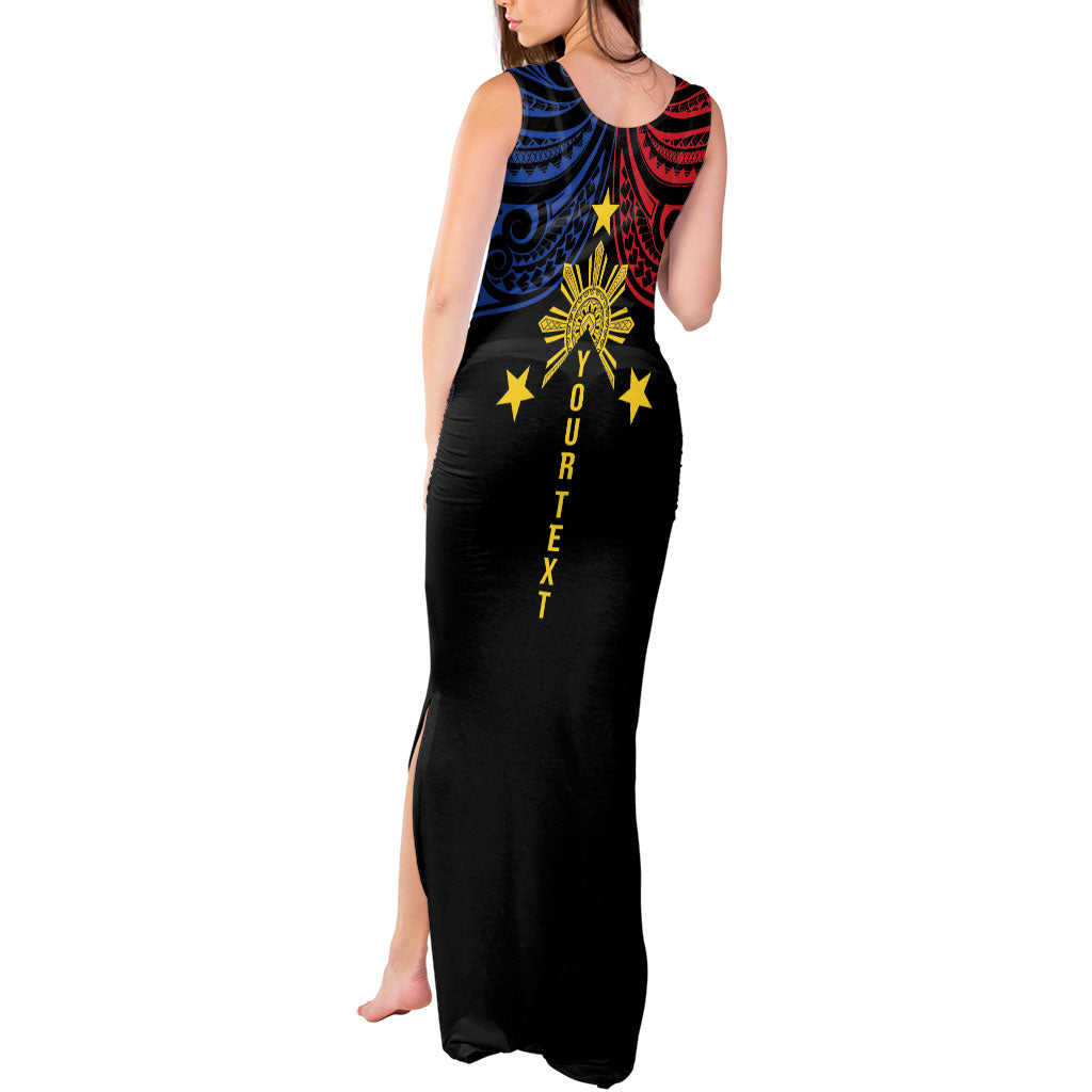 Philippines Heritage Personalized Tank Maxi Dress Baybayin Philipinas Sun