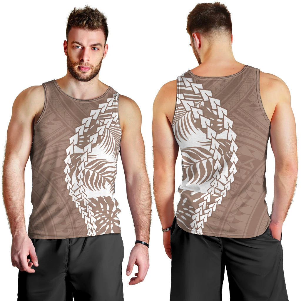 Polynesian Pride Men Tank Top Polynesia Tribal - Tropical Brown LT7 - Polynesian Pride