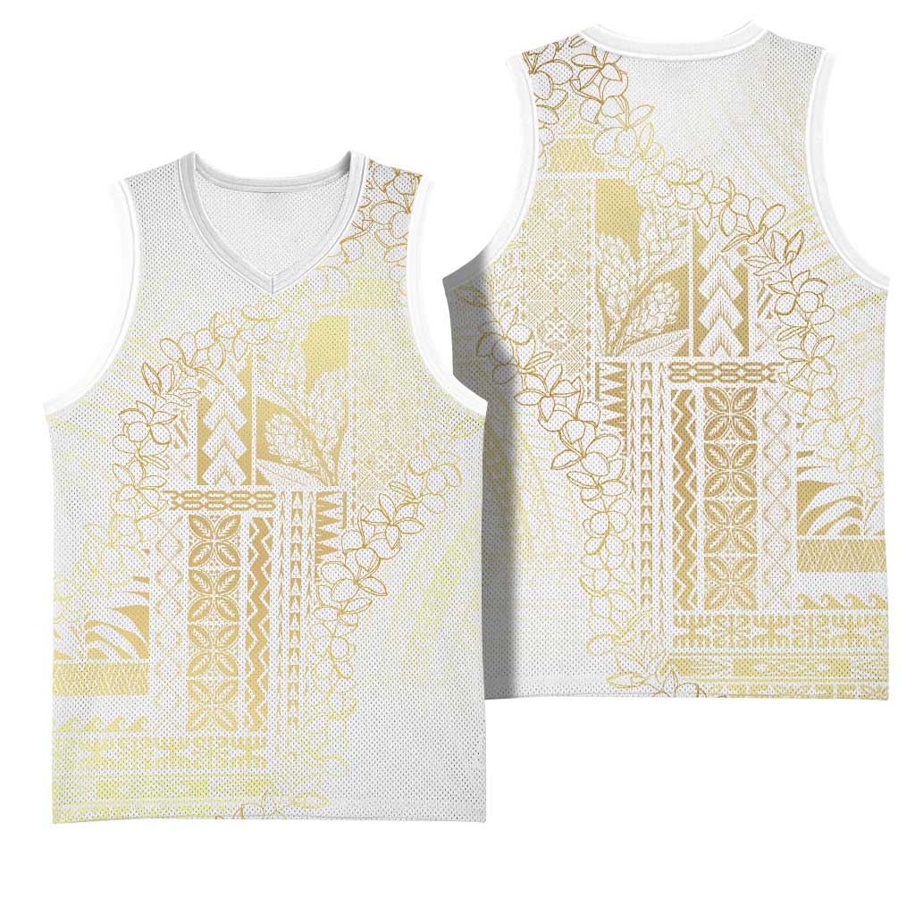 Samoa Lotu Tamaiti Mamanu Siapo Basketball Jersey Golden Plumeria LT7 - Polynesian Pride