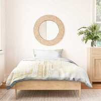 Samoa Lotu Tamaiti Mamanu Siapo Bedding Set Golden Plumeria - Polynesian Pride