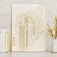 Samoa Lotu Tamaiti Mamanu Siapo Canvas Wall Art Golden Plumeria - Polynesian Pride