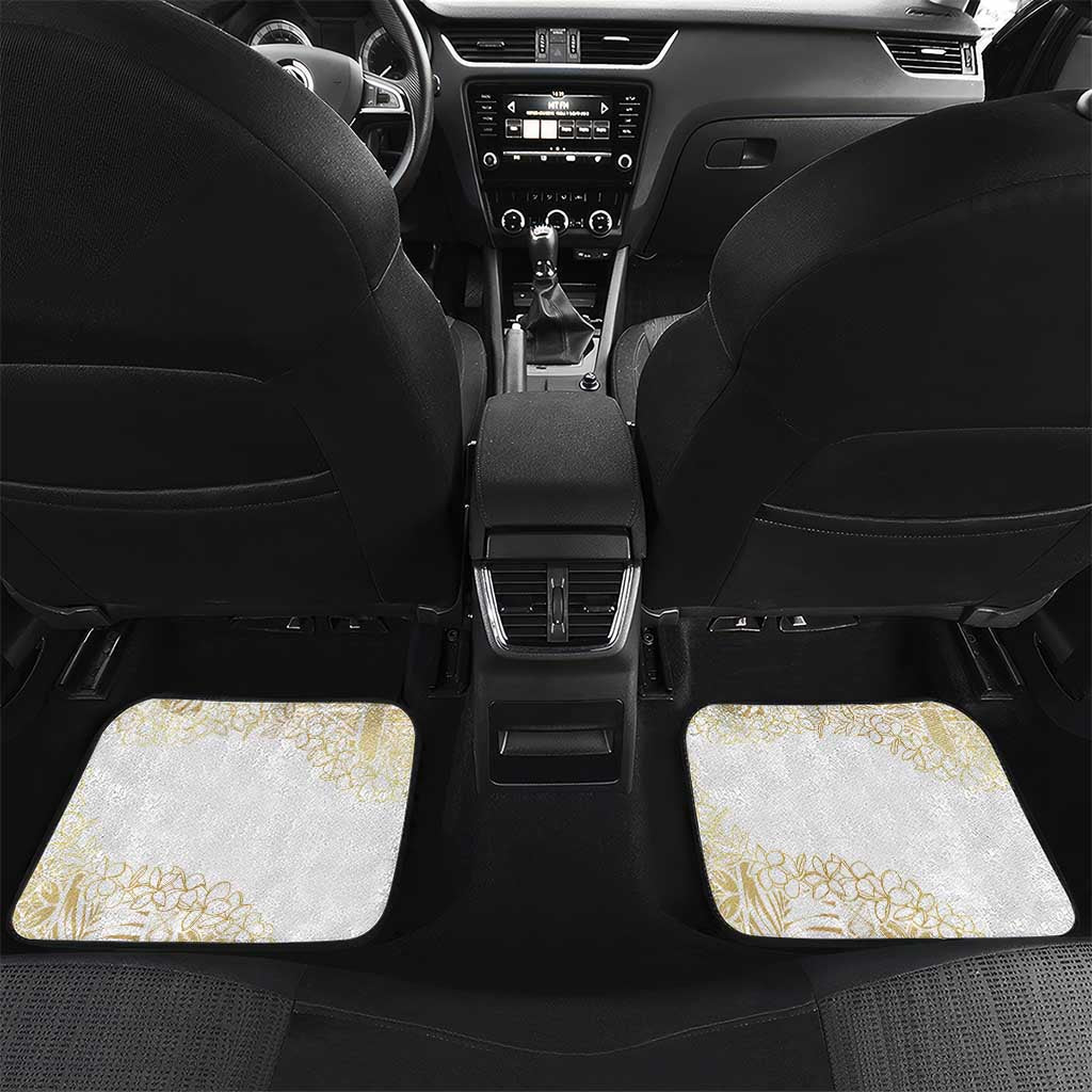Samoa Lotu Tamaiti Mamanu Siapo Car Mats Golden Plumeria - Polynesian Pride