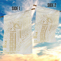 Samoa Lotu Tamaiti Mamanu Siapo Garden Flag Golden Plumeria - Polynesian Pride