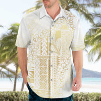 Samoa Lotu Tamaiti Mamanu Siapo Hawaiian Shirt Golden Plumeria - Polynesian Pride