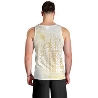 Samoa Lotu Tamaiti Mamanu Siapo Men Tank Top Golden Plumeria - Polynesian Pride