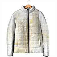 Samoa Lotu Tamaiti Mamanu Siapo Padded Jacket Golden Plumeria - Polynesian Pride