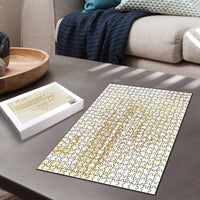 Samoa Lotu Tamaiti Mamanu Siapo Puzzle Golden Plumeria - Polynesian Pride