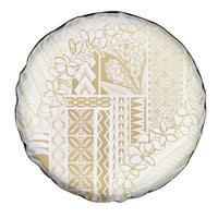 Samoa Lotu Tamaiti Mamanu Siapo Spare Tire Cover Golden Plumeria - Polynesian Pride