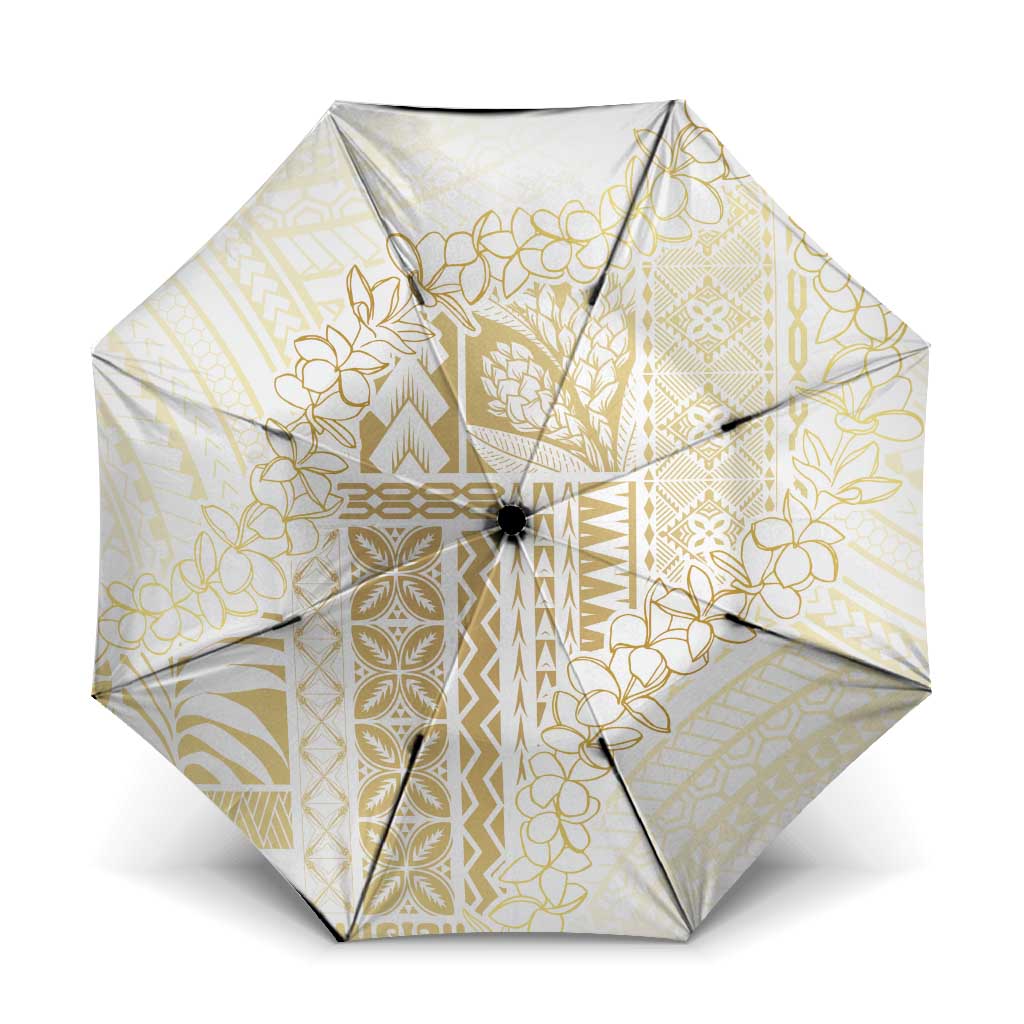 Samoa Lotu Tamaiti Mamanu Siapo Umbrella Golden Plumeria - Polynesian Pride