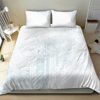 Samoa Lotu Tamaiti Mamanu Siapo Bedding Set Off White Plumeria - Polynesian Pride