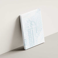 Samoa Lotu Tamaiti Mamanu Siapo Canvas Wall Art Off White Plumeria - Polynesian Pride