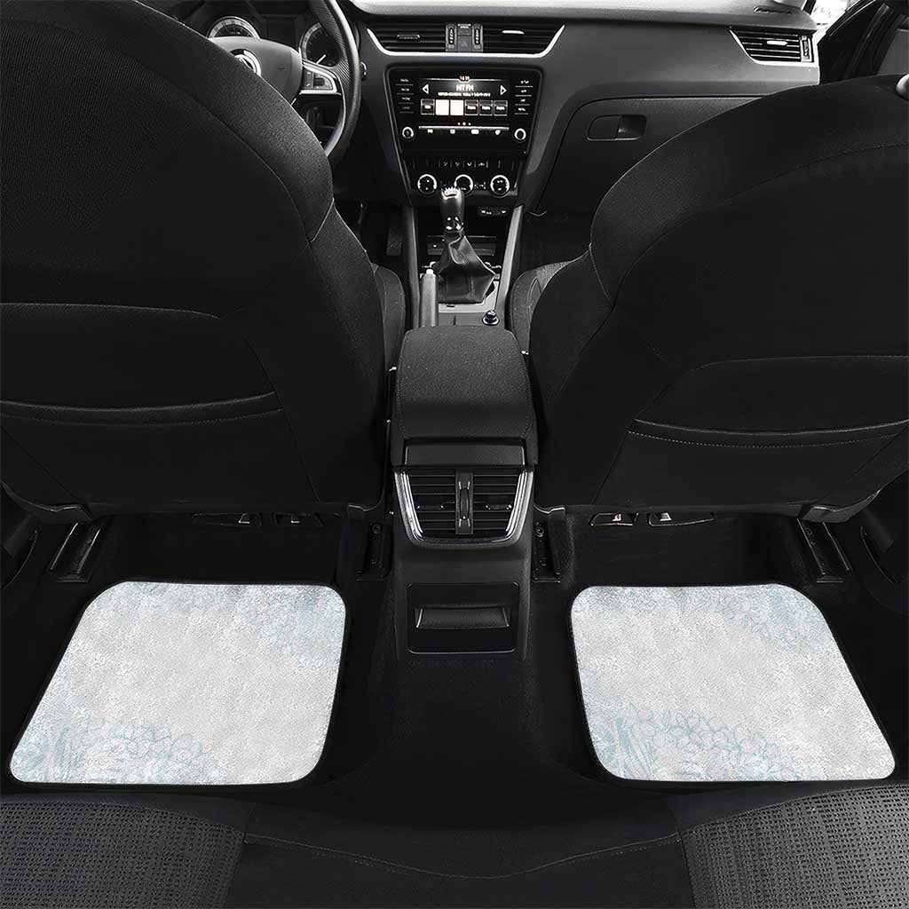 Samoa Lotu Tamaiti Mamanu Siapo Car Mats Off White Plumeria - Polynesian Pride