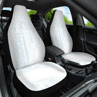 Samoa Lotu Tamaiti Mamanu Siapo Car Seat Cover Off White Plumeria - Polynesian Pride