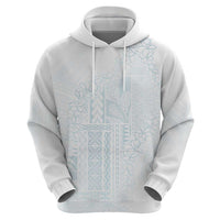 Samoa Lotu Tamaiti Mamanu Siapo Hoodie Off White Plumeria - Polynesian Pride