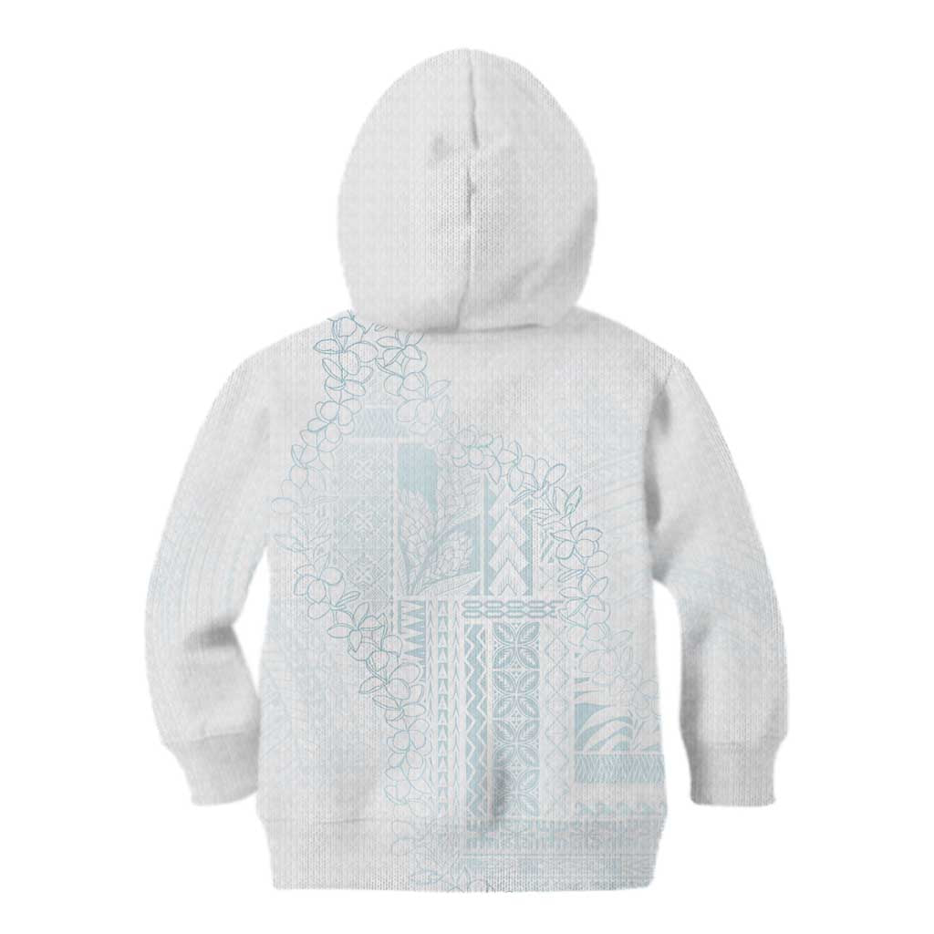 Samoa Lotu Tamaiti Mamanu Siapo Kid Hoodie Off White Plumeria LT7 - Polynesian Pride