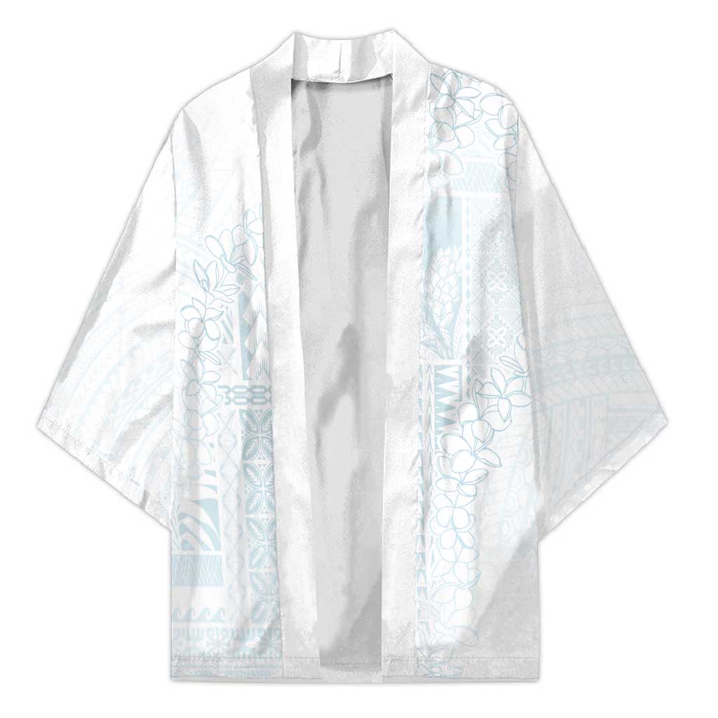 Samoa Lotu Tamaiti Mamanu Siapo Kimono Off White Plumeria - Polynesian Pride