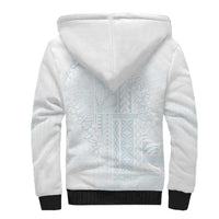 Samoa Lotu Tamaiti Mamanu Siapo Sherpa Hoodie Off White Plumeria - Polynesian Pride