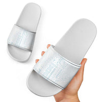 Samoa Lotu Tamaiti Mamanu Siapo Slide Sandals Off White Plumeria - Polynesian Pride