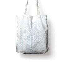 Samoa Lotu Tamaiti Mamanu Siapo Tote Bag Off White Plumeria - Polynesian Pride