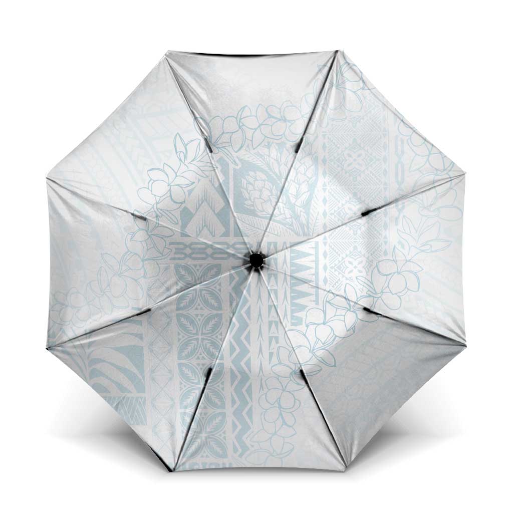 Samoa Lotu Tamaiti Mamanu Siapo Umbrella Off White Plumeria - Polynesian Pride
