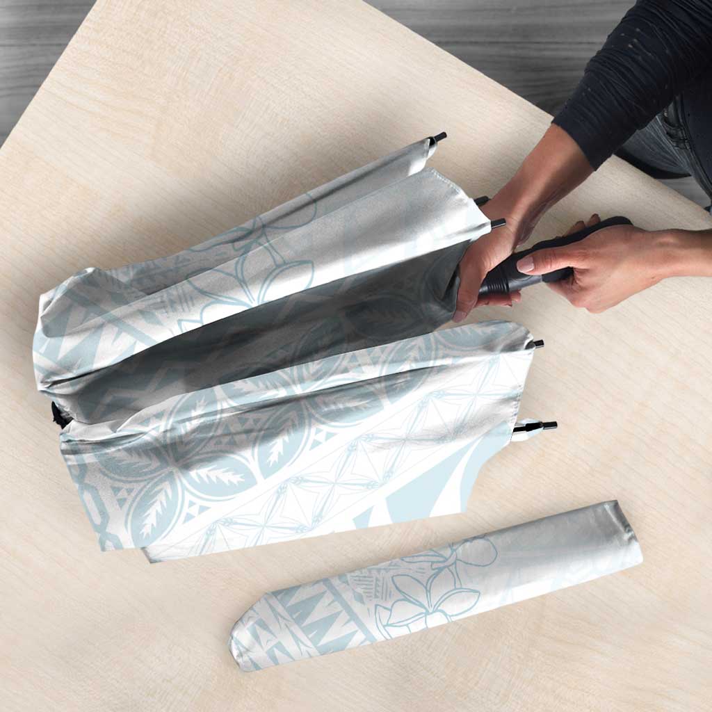 Samoa Lotu Tamaiti Mamanu Siapo Umbrella Off White Plumeria - Polynesian Pride