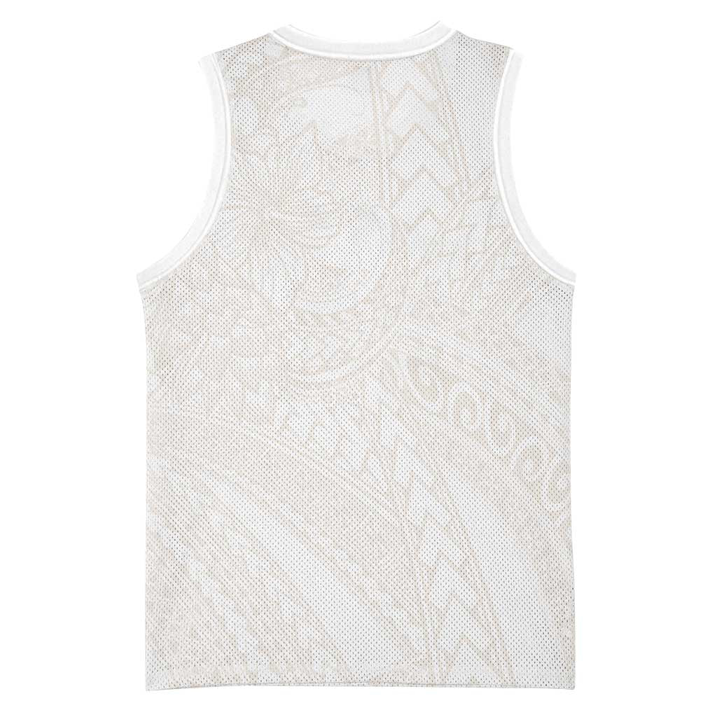 Samoa Lotu Tamaiti Ivory Basketball Jersey Teuila Tatau LT7 - Polynesian Pride