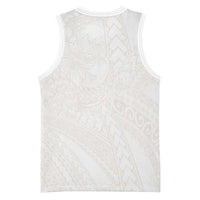 Samoa Lotu Tamaiti Ivory Basketball Jersey Teuila Tatau LT7 - Polynesian Pride
