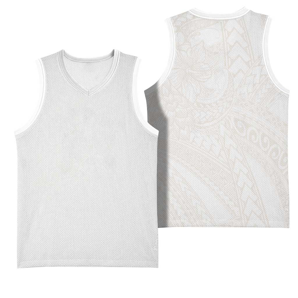 Samoa Lotu Tamaiti Ivory Basketball Jersey Teuila Tatau LT7 - Polynesian Pride