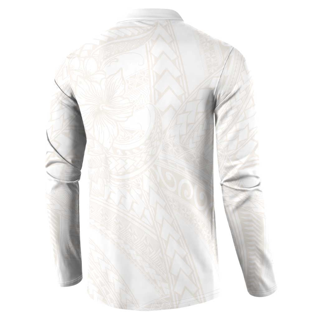 Samoa Lotu Tamaiti Ivory Button Sweatshirt Teuila Tatau - Polynesian Pride