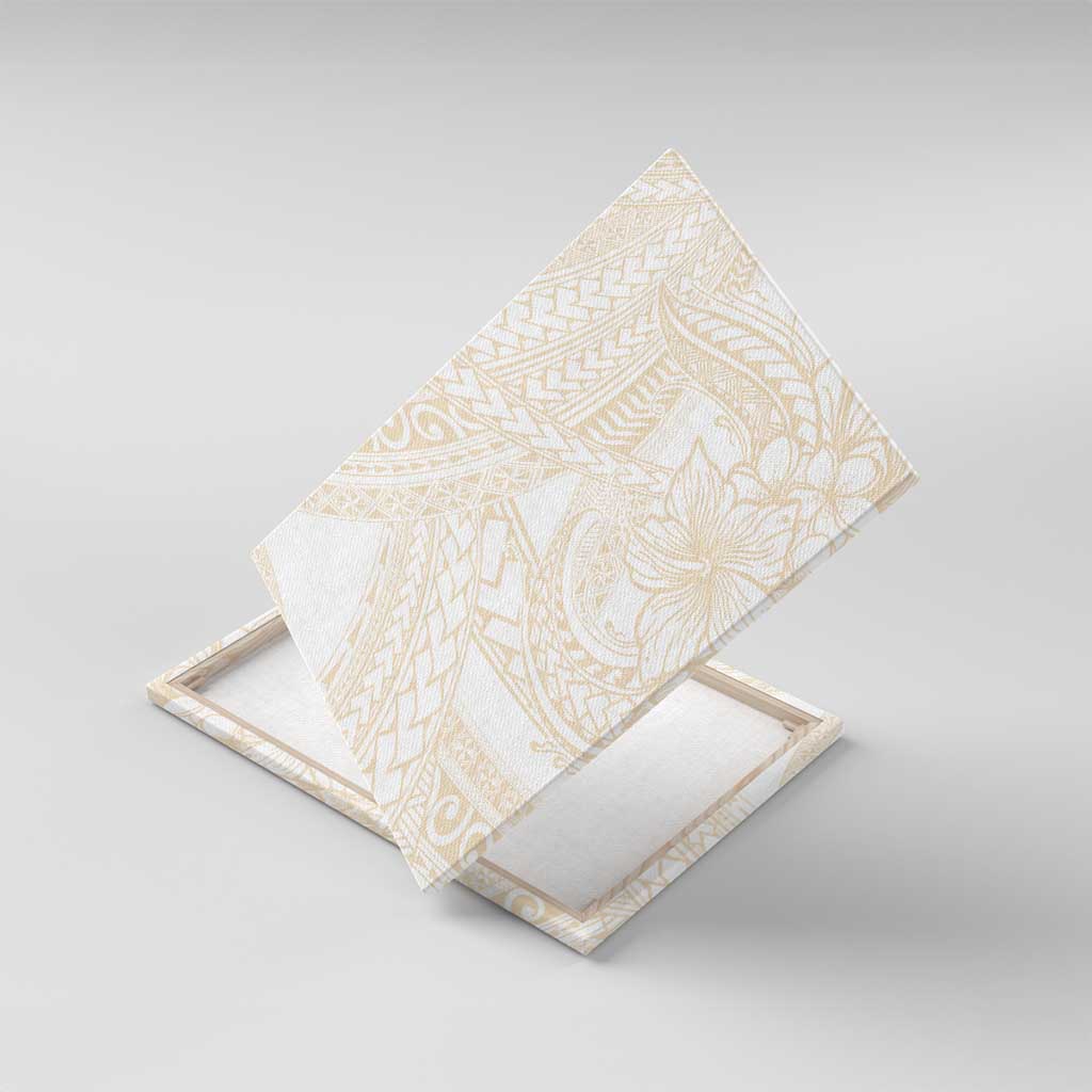 Samoa Lotu Tamaiti Ivory Canvas Wall Art Teuila Tatau - Polynesian Pride