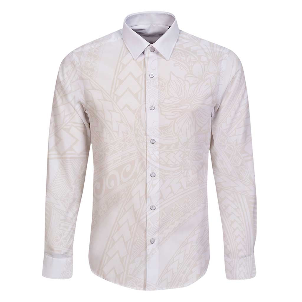 Samoa Lotu Tamaiti Ivory Family Matching Puletasi and Hawaiian Shirt Teuila Tatau - Polynesian Pride