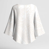 Samoa Lotu Tamaiti Ivory Kimono Sleeve Blouse Teuila Tatau - Polynesian Pride