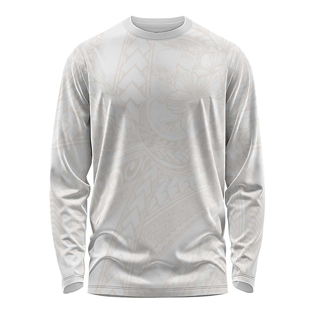 Samoa Lotu Tamaiti Ivory Long Sleeve Shirt Teuila Tatau - Polynesian Pride