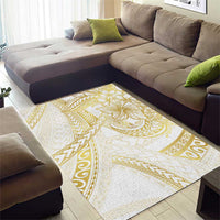 Samoa Lotu Tamaiti Gold Area Rug Teuila Tatau - Polynesian Pride