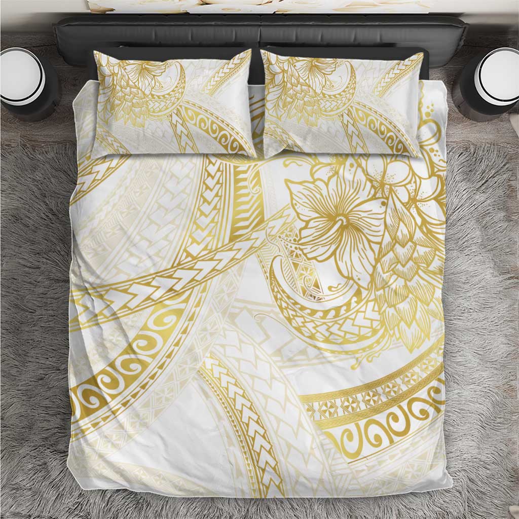 Samoa Lotu Tamaiti Gold Bedding Set Teuila Tatau - Polynesian Pride