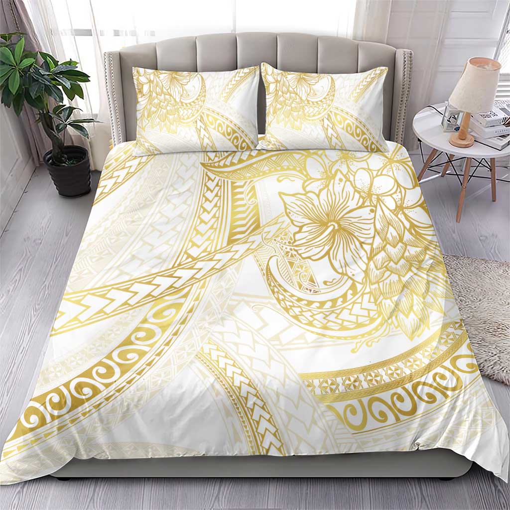 Samoa Lotu Tamaiti Gold Bedding Set Teuila Tatau - Polynesian Pride