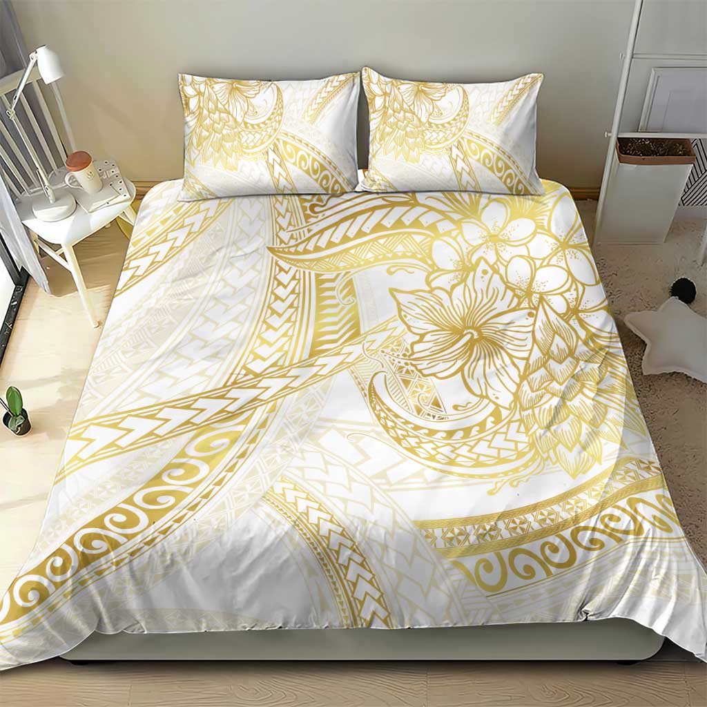 Samoa Lotu Tamaiti Gold Bedding Set Teuila Tatau - Polynesian Pride