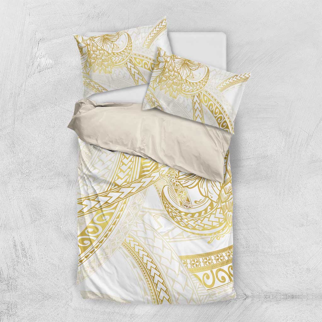 Samoa Lotu Tamaiti Gold Bedding Set Teuila Tatau - Polynesian Pride
