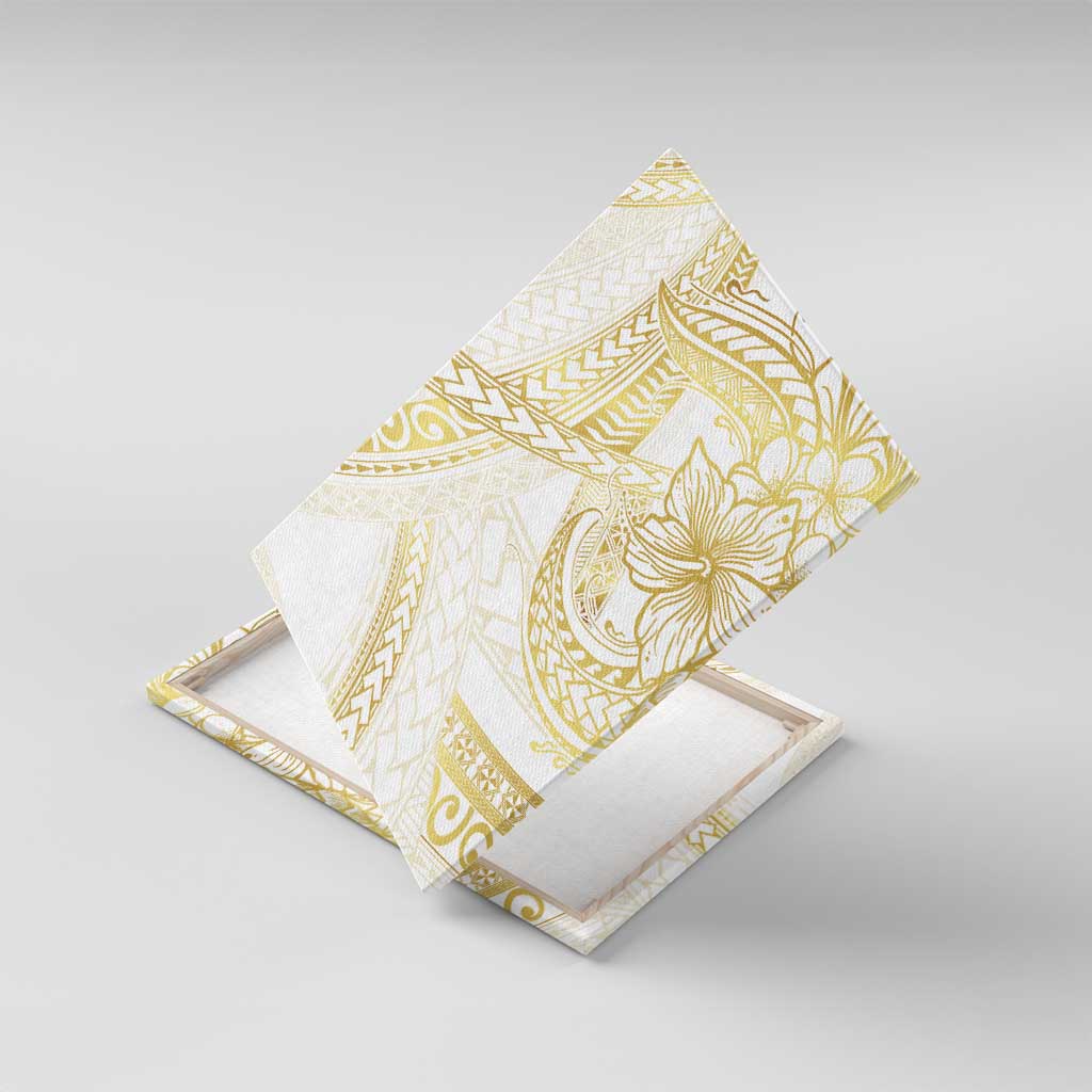 Samoa Lotu Tamaiti Gold Canvas Wall Art Teuila Tatau - Polynesian Pride