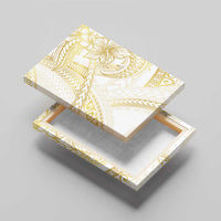 Samoa Lotu Tamaiti Gold Canvas Wall Art Teuila Tatau - Polynesian Pride