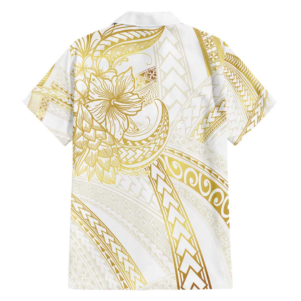 Samoa Lotu Tamaiti Gold Family Matching Puletasi and Hawaiian Shirt Teuila Tatau - Polynesian Pride