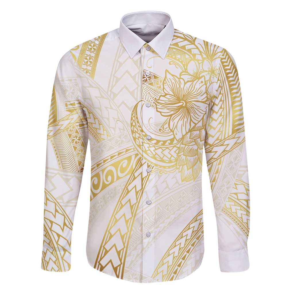 Samoa Lotu Tamaiti Gold Family Matching Puletasi and Hawaiian Shirt Teuila Tatau - Polynesian Pride