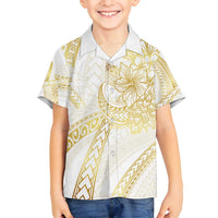 Samoa Lotu Tamaiti Gold Family Matching Tank Maxi Dress and Hawaiian Shirt Teuila Tatau - Polynesian Pride