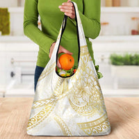 Samoa Lotu Tamaiti Gold Grocery Bag Teuila Tatau - Polynesian Pride