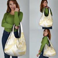 Samoa Lotu Tamaiti Gold Grocery Bag Teuila Tatau - Polynesian Pride