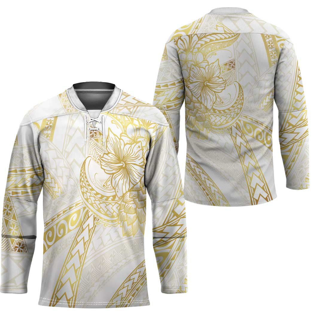 Samoa Lotu Tamaiti Gold Hockey Jersey Teuila Tatau - Polynesian Pride
