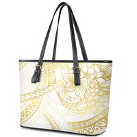 Samoa Lotu Tamaiti Gold Leather Tote Bag Teuila Tatau - Polynesian Pride