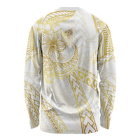 Samoa Lotu Tamaiti Gold Long Sleeve Shirt Teuila Tatau - Polynesian Pride